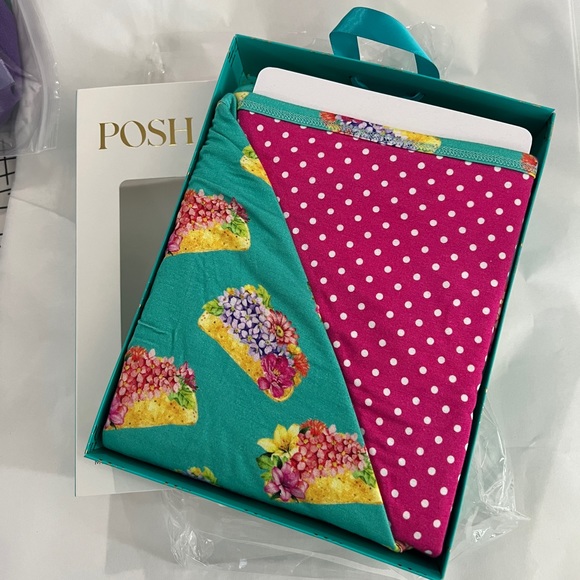 NIB POSH PEANUT Valentina (Flower Tacos) & Summer Fuchsia Polka Dot Reg Patoo